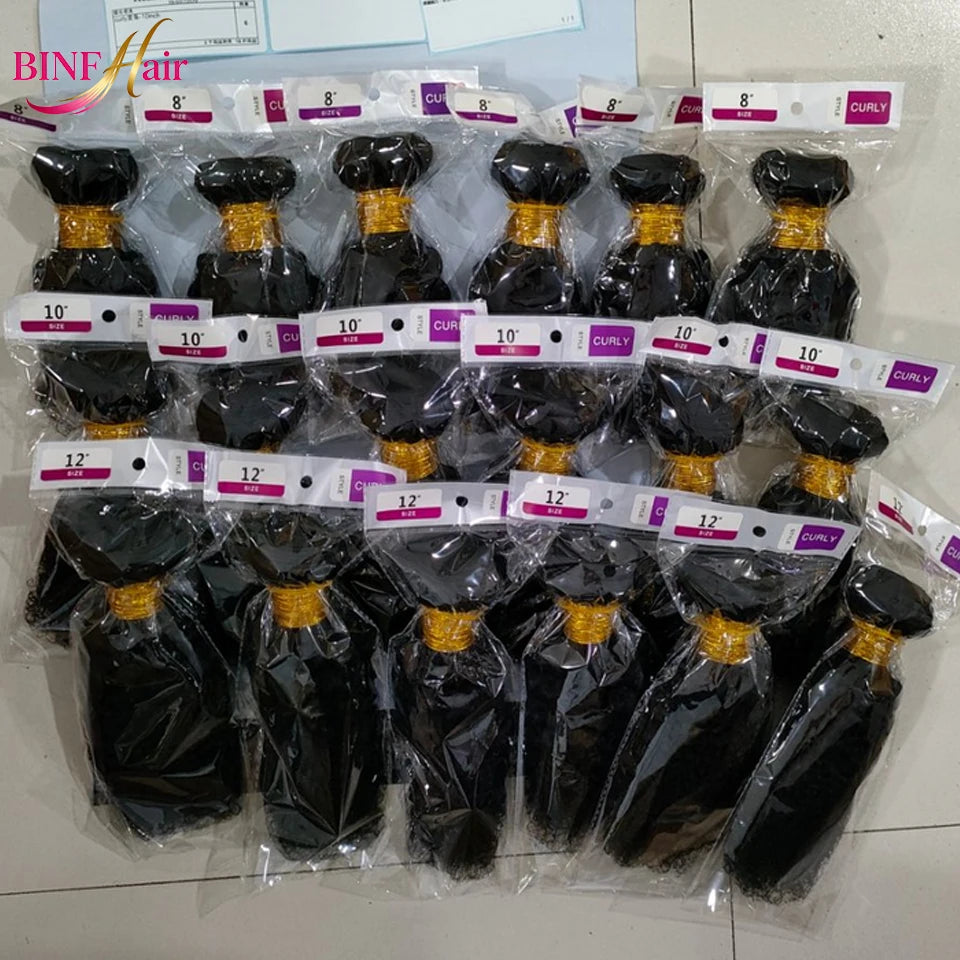 Mogolian Hair 8-30 Inch Kinky Curly Bundles Virgin Human Hair Weaving Natural Curly Hair 2 3 4 Bundle Deals For Extensions