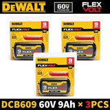 ‍Original Dewalt 60V 9AH Flexvolt Battery, 20V 9.0Ah Battery Charger Combo, DCB609 Power Tool Battery Replacement Li-Ion 180Wh