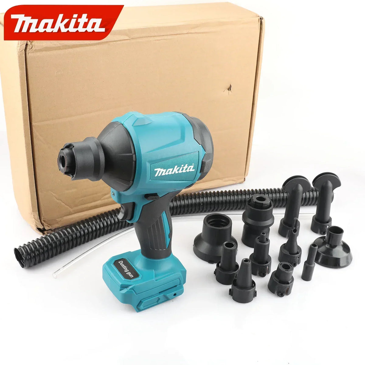 Makita DAS180 Brushless Motor Cordless Air Blower, Dust Removal Gun & Multifunction Inflator Dusting Tool
