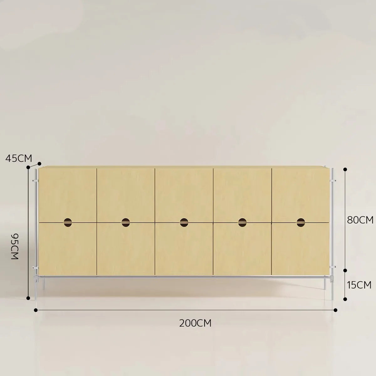 Birch marine board sideboard, industrial style dining room living room storage cabinet drawer living room multi-layer wall stora