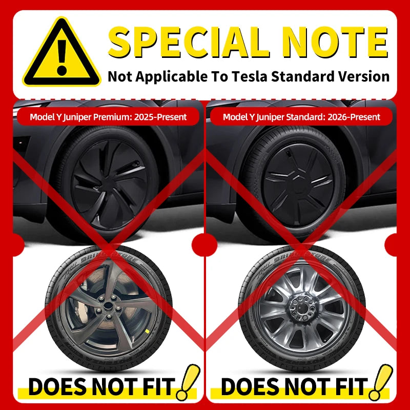 4PCS Wheel Cover For Tesla Model Y 2020-2024 19 Inch Right＆Left Hubcaps Cyclone Style Wheel Cover Replacement Accessories