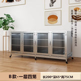 Stainless steel dog cage bold multi-layer pet display cage small dog outdoor display cabinet pet store foster cage
