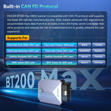 WH MUCAR BT200 Max OBD2 Scanner CAN FD Bi-Directional Control All System Diagnostic Tool 15 Reset Lifetime Free Update