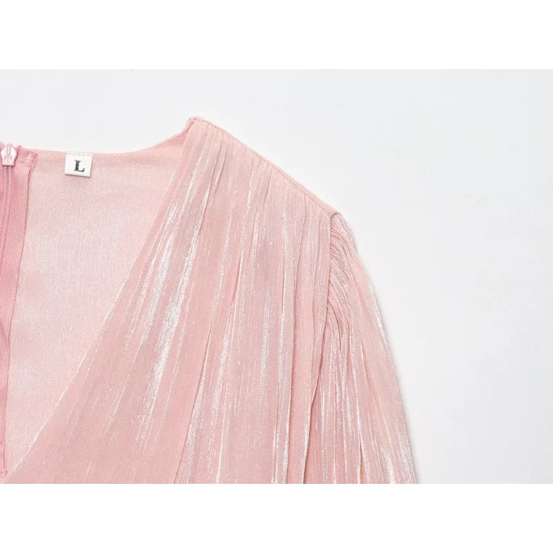 Satin Dress Women's Sundress Casual Dresses Long Sleeve Y2k Luxury Summer Universal 2025 Prom Woman Sleeves Womens Resort