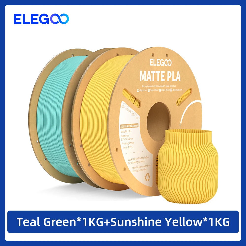 ELEGOO Multiple-Color Matte PLA Filament 1.75mm 2KG/4KG/5KG/10KG For EU US