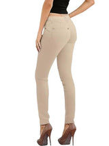 Women Casual Stretchy Jeans White Ultra Stretch Comfy Skinny Leg Work Casual Pants Cotton