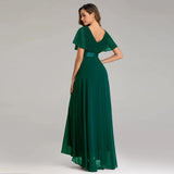 Women's Long Dresses Elegant Green Tulle Evening Dress with Sequins Plus Size Formal Party Gown