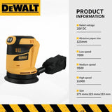DEWALT Orbital Sander Speed Dust Collection for Heavy-Duty Wood Polishing in Construction  Workshop Tool For DEWALT Battery
