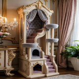 AA Solid wood indoor cat climbing frame cat nest cage kitten villa luxury high-end cat house