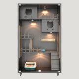 Postmodern Factory Manufacturer Hot Selling Pet Cages&houses Multi Function Cat Cage Large Pet Furniture Solid Wood Cat Villa