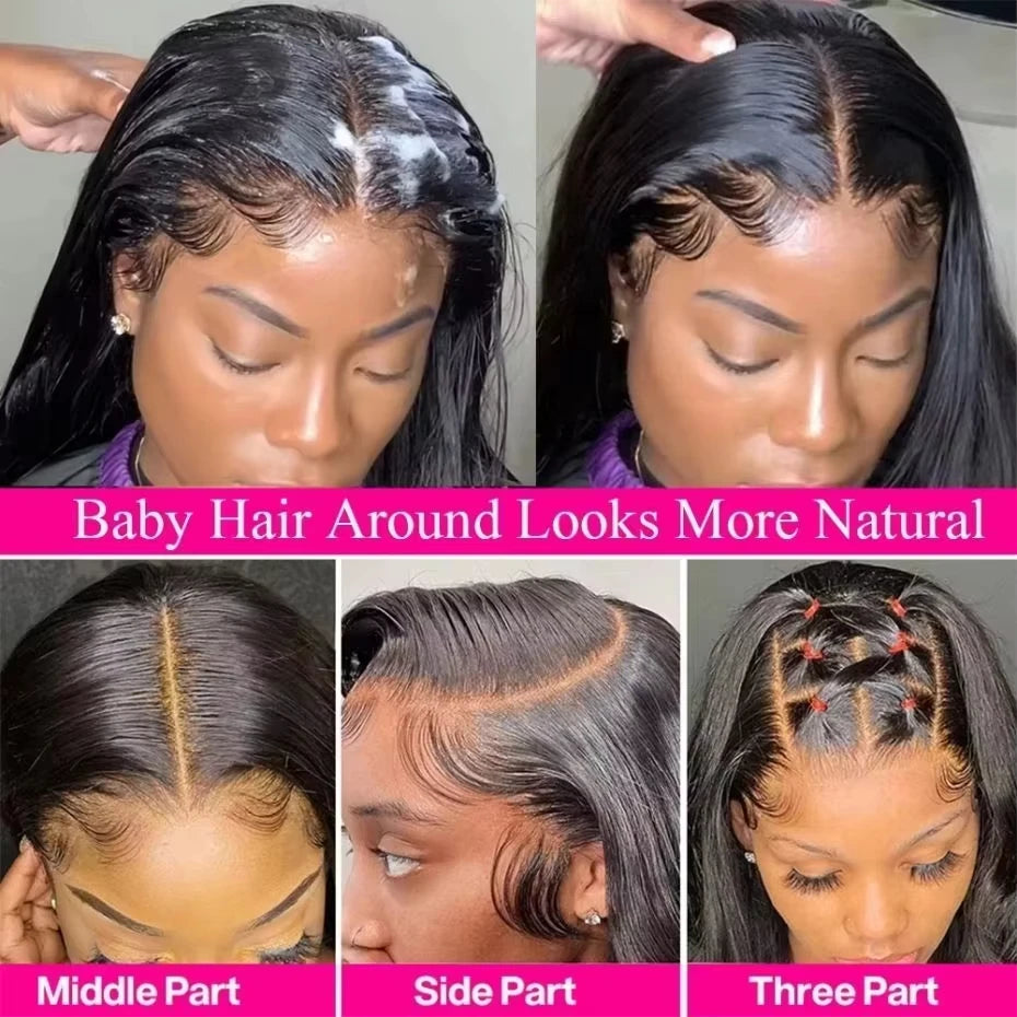 30 40 Inch Glueless Wigs Bone Straight 13x4 Lace Front Wig 13x6 HD Lace Frontal Wigs 5x5 Black Closure Brazilian Human Hair