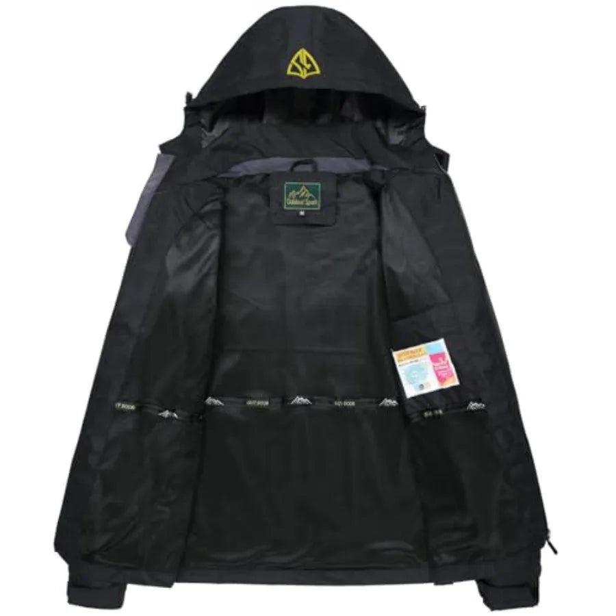 Mens Windproof Jacket Waterproof Lightweight Mountain Sport Jacket for Men Hooded Windbreaker Raincoat