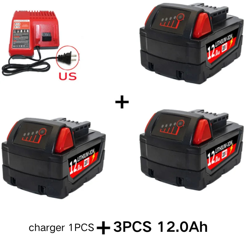 9.0Ah/12.0Ah/6.0A M18 18V Replacement For Milwaukee M18B5 XC Li-ion battery Charger, BR, 48-11-1815 2604-20 48-11-1850 charger