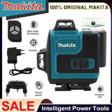 Makita High-Precision Green Light Laser Level 16-Line 360 Horizontal & Vertical Wall-Mounted Portable Tool for Precision Project