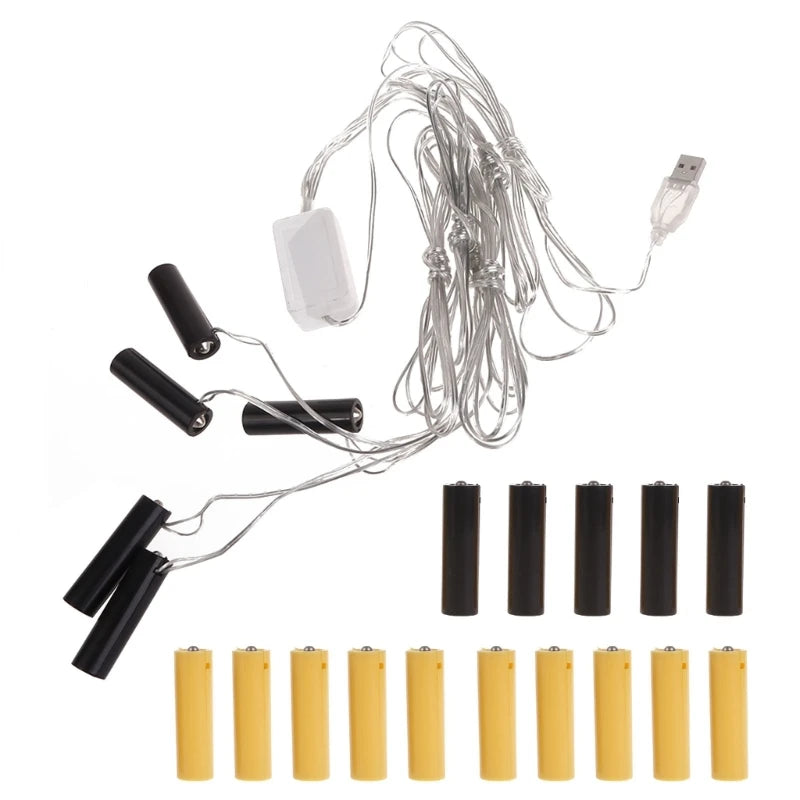 AA Virtual Battery USB AA Battery Eliminators for LED Lights Lamps Fans Cameras Replacement for 4.5V and 3V AA Batteries