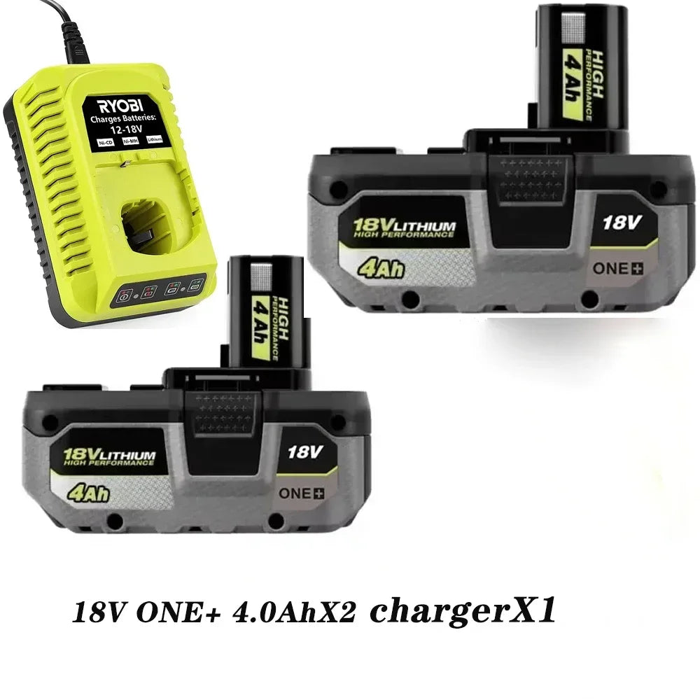 More Power for Less! Genuine RYOBI ONE+ 18V 4.0/6.0/8.0Ah Replaceable High-Capacity Battery – Enhanced Runtime for DIY Tools
