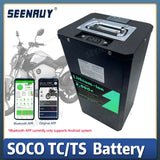 SEENRUY Super Soco Battery 17S 60V 50Ah 40Ah 30Ah Original Replacement Large Capacity Support Bluetooth APP Display TC TS