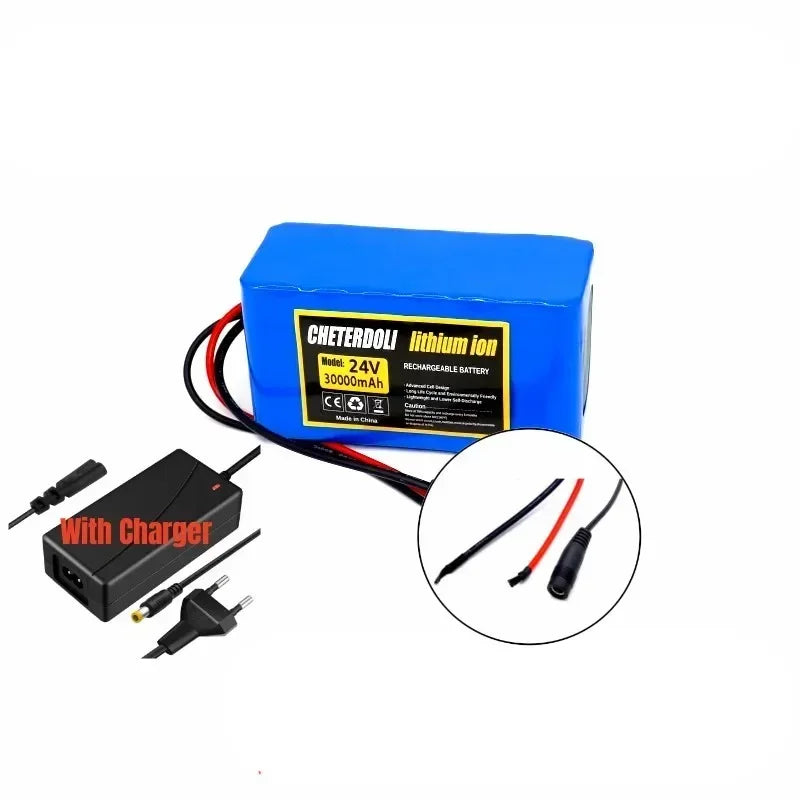24V 7S3P 18650 Li-Ion Battery Pack Lithium Batteries for Electric Motor Bicycle Ebike Sccooter Toys Drill With 2A Charger