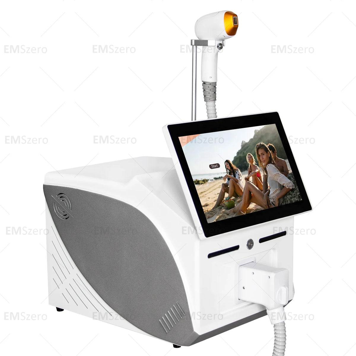 Diode Laser Hair Removal Machine 755nm 808nm 1064nm 3-Wavelength Ice Titanium Painless Body Hair Removal Equipment for Salon
