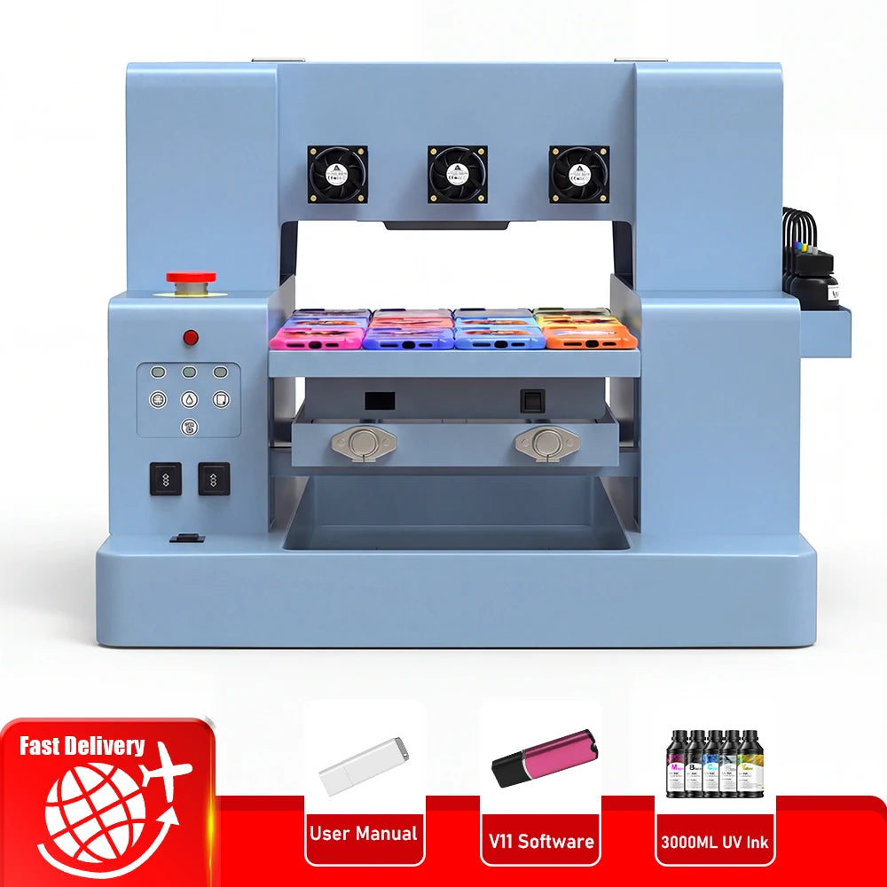 For Epson XP600 A3 UV Flatbed Printer LED UV Printer for Acrylic Glass Wood Direct-to-Object UV DTF Sticker Printer for Bottle