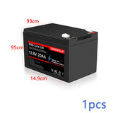 12V 20Ah Battery LiFePO4 DeepCycle Rechargeable Battery With 20A BMS For Solar Wind Power camping equipment Ride-on Toy