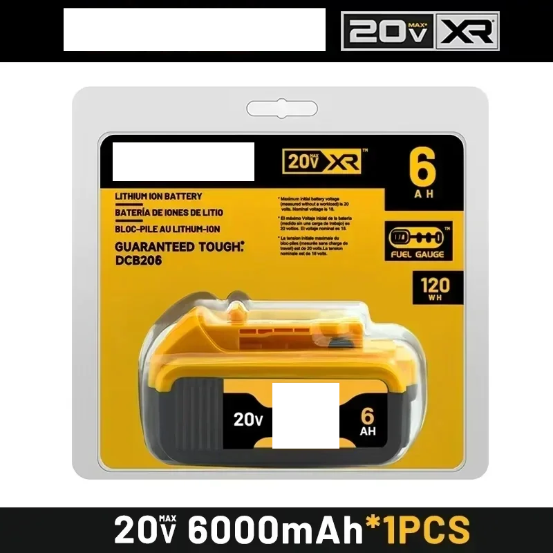100% Original 20V 5.0Ah MAX Battery Power Tool Replacement for DeWalt DCB184 DCB181 DCB182 DCB200 20V 5A 6A 18Volt 20v Battery.