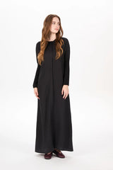 AS AW25 linen smocking sleeve dress high quality linen lady clothes hidden button down design