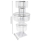 5 Tiers Gold/Silver Wedding Centerpieces Flower Stand Vase Centerpiece Acrylic Flower Stand with Hanging Acrylic