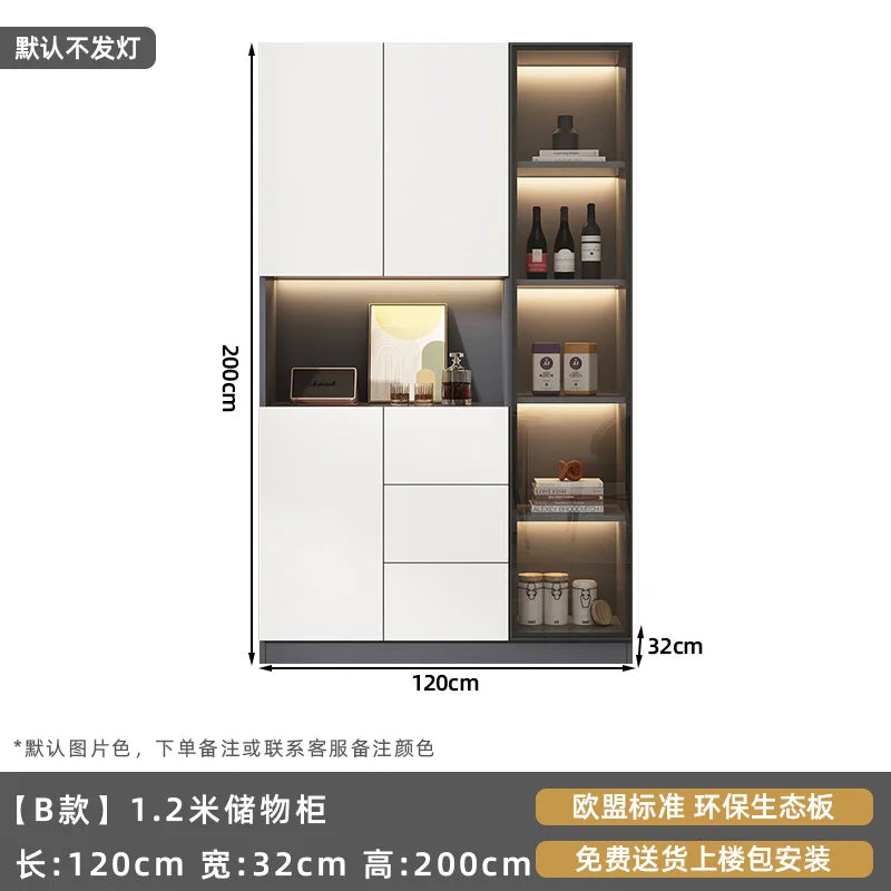 Customized sideboards, high cabinets, light luxury, modern living room storage cabinets, wine cabinets, integrated wall-walled