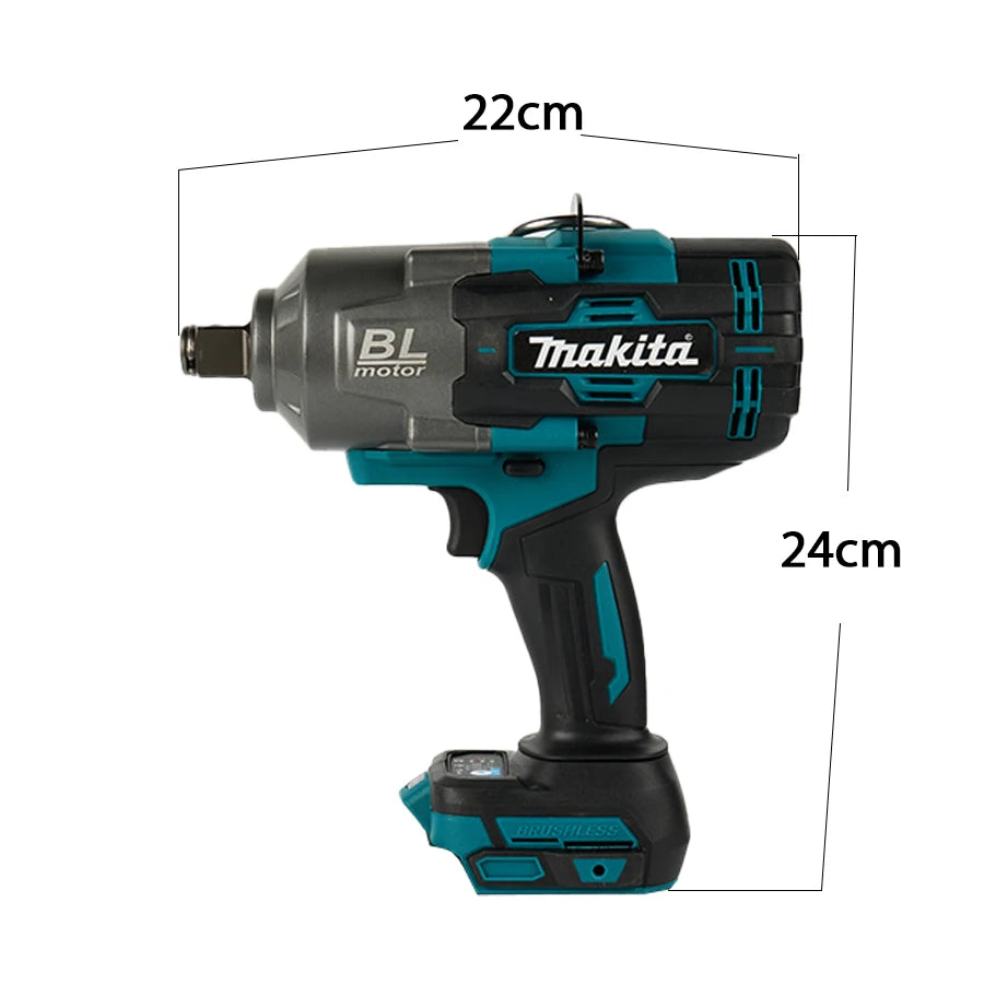 Makita Style 18V Brushless Impact Wrench 1300N.m Torque Stepless Speed Control Electric Wrench for Heavy Duty Maintenance