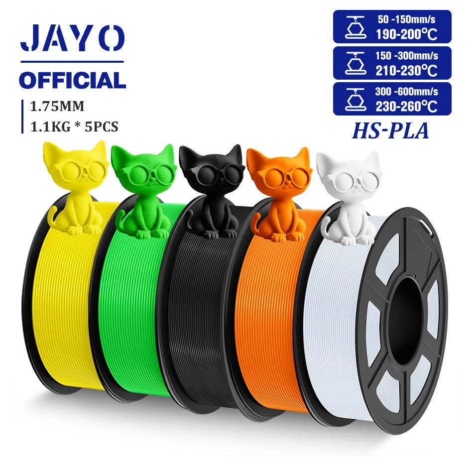 JAYO High Speed PLA Filament 5.5KG PLA 3D Filament For FDM 3D Printer Neatly Wound PLA 3D Printing Materials 100% No Bubble