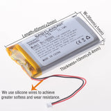 10pcs/Lot Silicone Wires 103565 103665 3.7V 3000mAh JST1.25 2P Li-Polymer Battery for console Miyoo Mini Plus Game machine