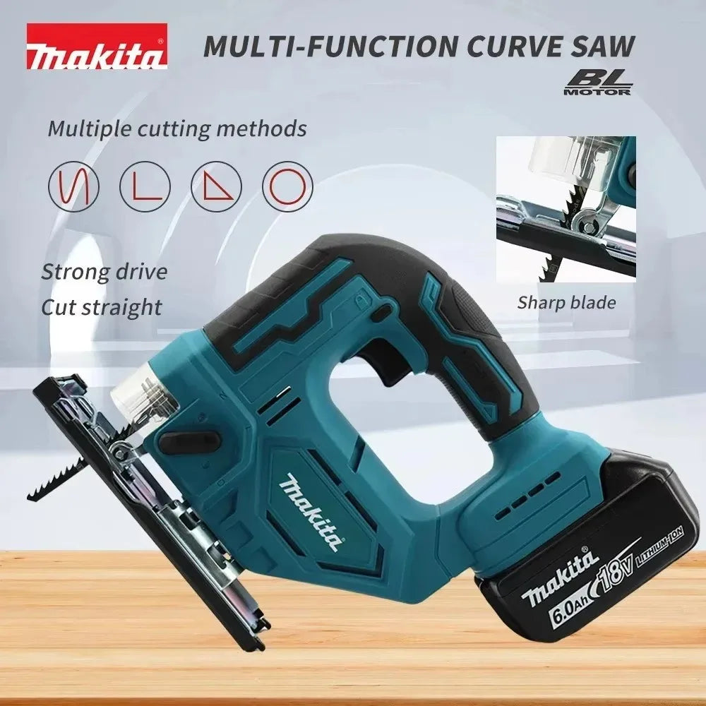 Makita DJV182Z  Brushless Jigsaw 18V Without Battery Blade Cordless Barrel Handle Portable Carpenter Power Tool