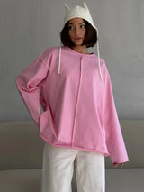 New Autumn Women's Cotton T-Shirt Long Sleeve Top Oversized Round Neck Pullovers 2026 Female Clothes Soft Basic Loose Shirts