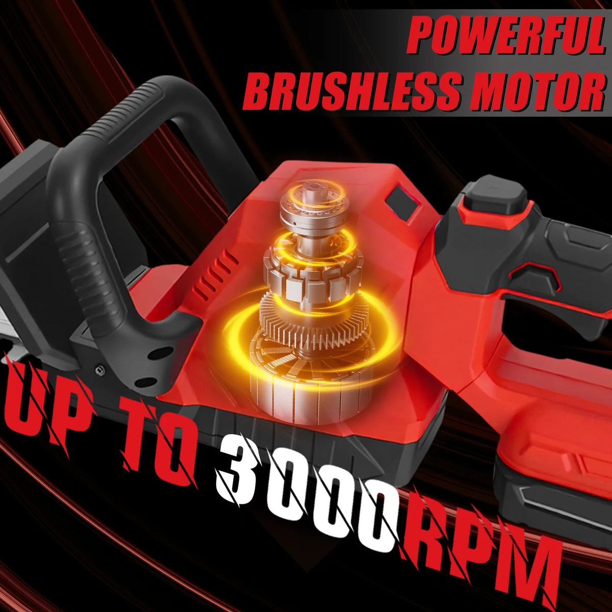 Brushless Electric Hedge Trimmer 3000RPM Cordless Portable Bush Trimmer Lawn Mower Garden Yard Tools For Milwaukee 18V Battery