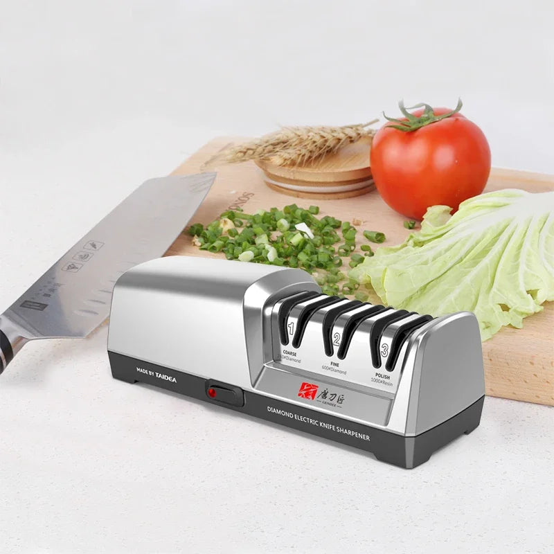 TAIDEA Professional Electric Knife Sharpener - 3-Stage System, Restore and Polish Blades Effortlessly Kitchen Sharpener