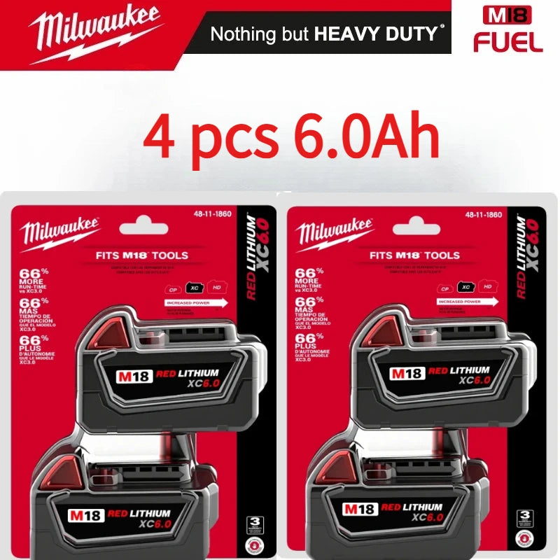 Milwaukee M18 XC 18V 8.0Ah 21700 Lithium Cell High Capacity Battery Rechargeable for 48‑11‑2830 0730‑20 Cordless Power Tools