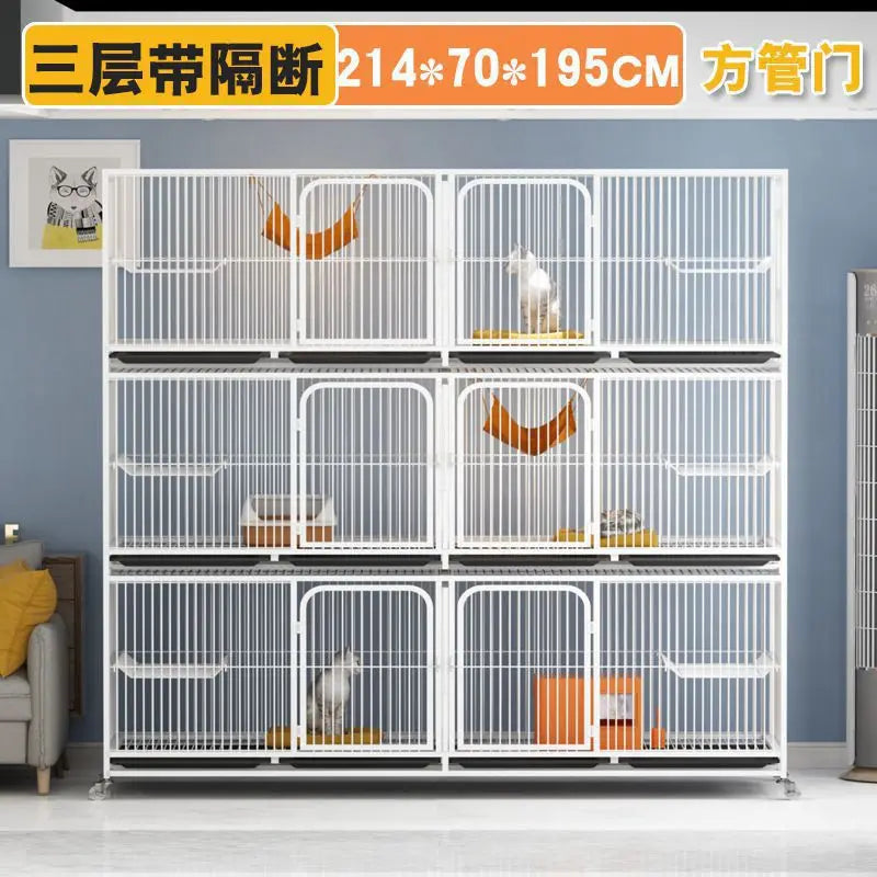 Cat cage Three-layer cat cage Breeding Breeding cage Pigeon with partition Platform display Breeding