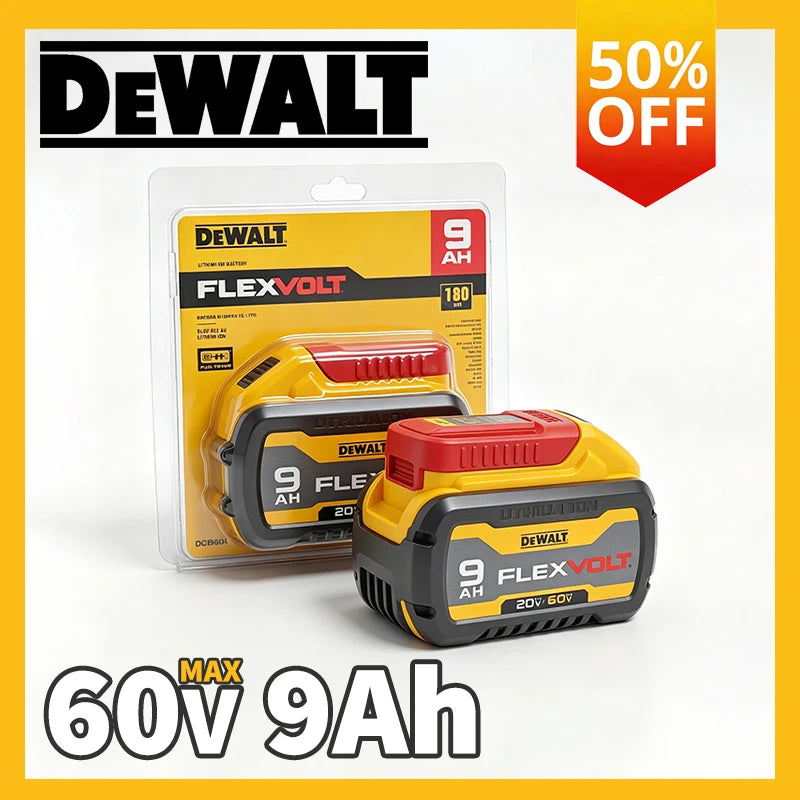 100% Original Dewalt 20V/60V 9.0Ah Flexvolt Battery Lithium Ion Replacement Power Tool Batteries DCB606 DCB609 DCB612 DCB615