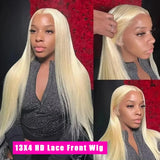 Straight Human Hair Wigs 613 Blonde 13X6 Hd Lace Frontal Wig 220 Density