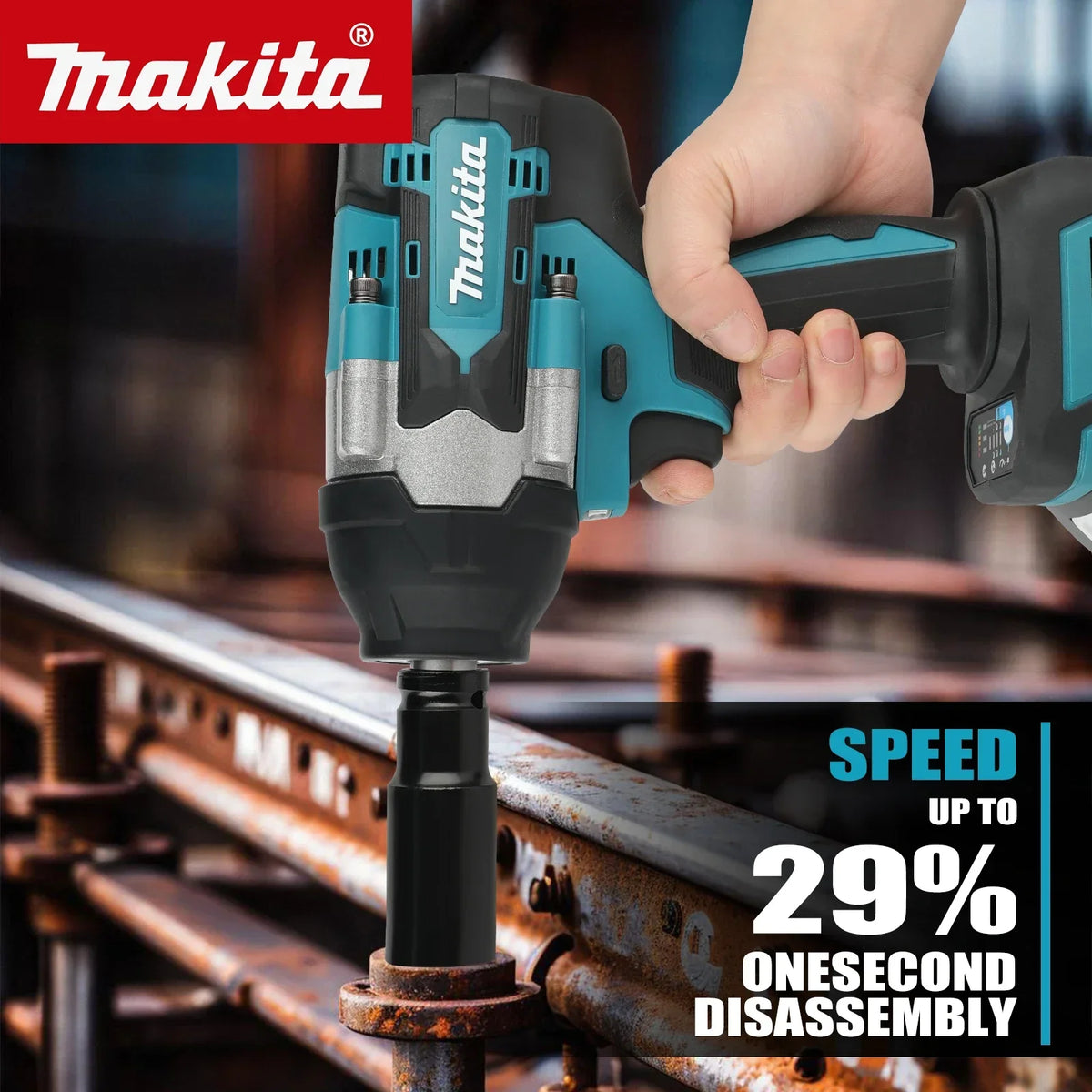 Makita Brushless DTW700 Cordless Electric Impact Wrench 1/2 Inch 18V Battery Compatible Power Tool for Automotive Repair