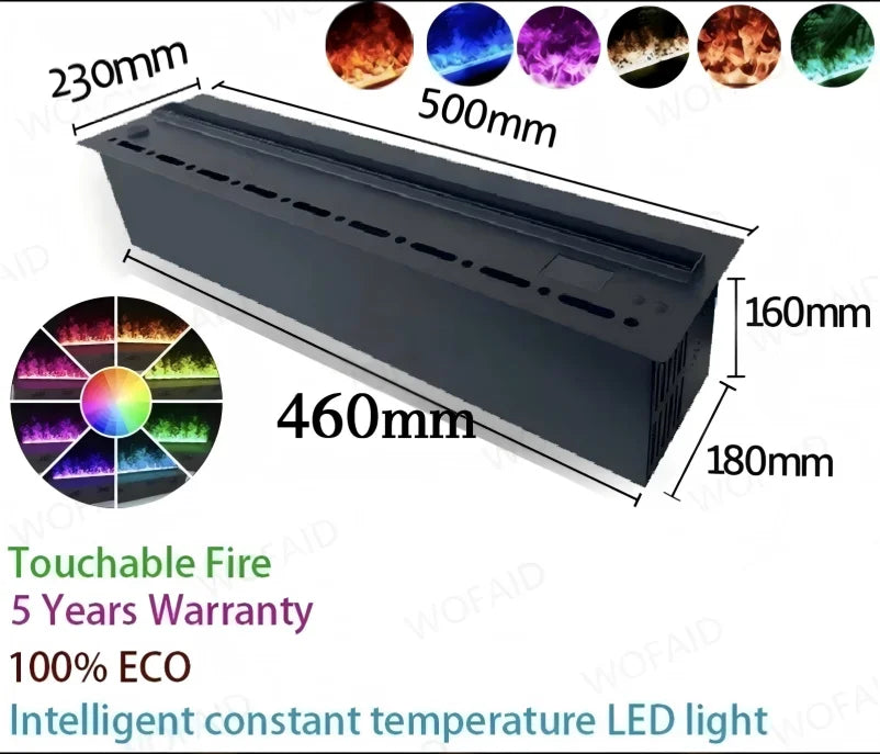 3D Realistic Water Vapor Fireplace Remote Control Electric Steam Fireplace Space-Saving Design Fits Any Corner firebox emission