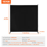 SucceBuy 1/3/4/6Panels PET Polyester Soundproof Screen Folding Privacy Portable PartitionDivider for RoomSeparation Freestanding