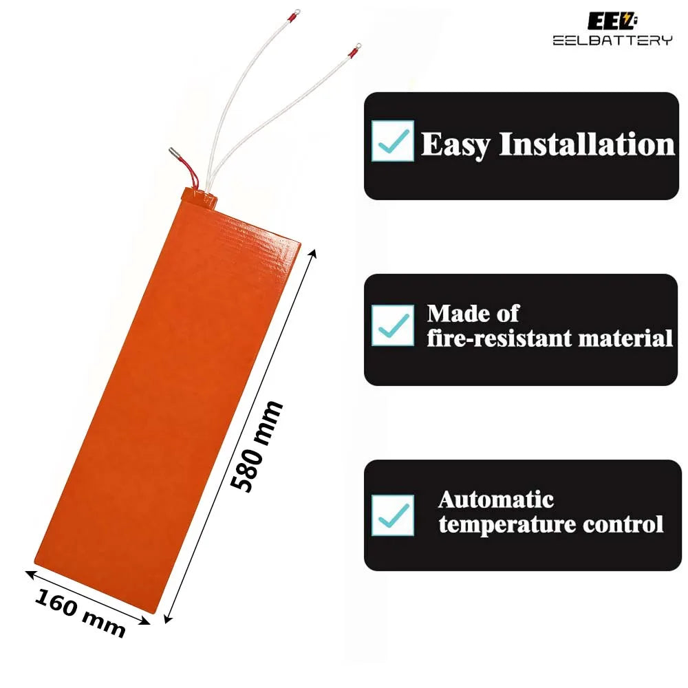 Heating Pad for 48V 51.2 V EEL 280Ah DIY Battery Case Heating Mat for LiFePO4 Batteries Cells for JK Inverter BMS