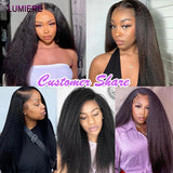 40" Kinky Straight Hair Bundles Deal Virgin Human Hair Weave Bundles 1/3/4 PCS Brazilian Yaki Natural Hair Extensions Thick End