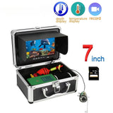 7 Inch 50m DVR Recorder Underwater Fishing Cmra with Depth Temperature Display 12pcs Infrared Lamp for Sea Fishing