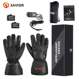 Savoir Heat Skiing Gloves Riding Skiing Fishing Hunting Outdoor Sports Rechargeable Electric Heated Gloves Winter Warmer Battery