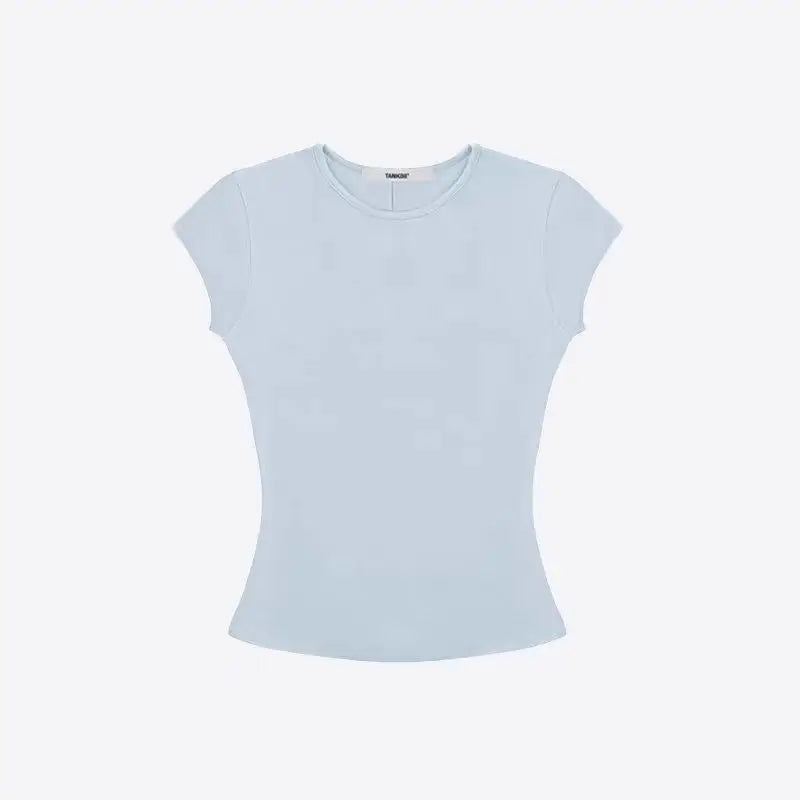 Tank Summer Round Neck Solid Color T-Shirt with a Great Fit, Baby Tee, Slim and Comfortable Fabric, Tank Women 2025