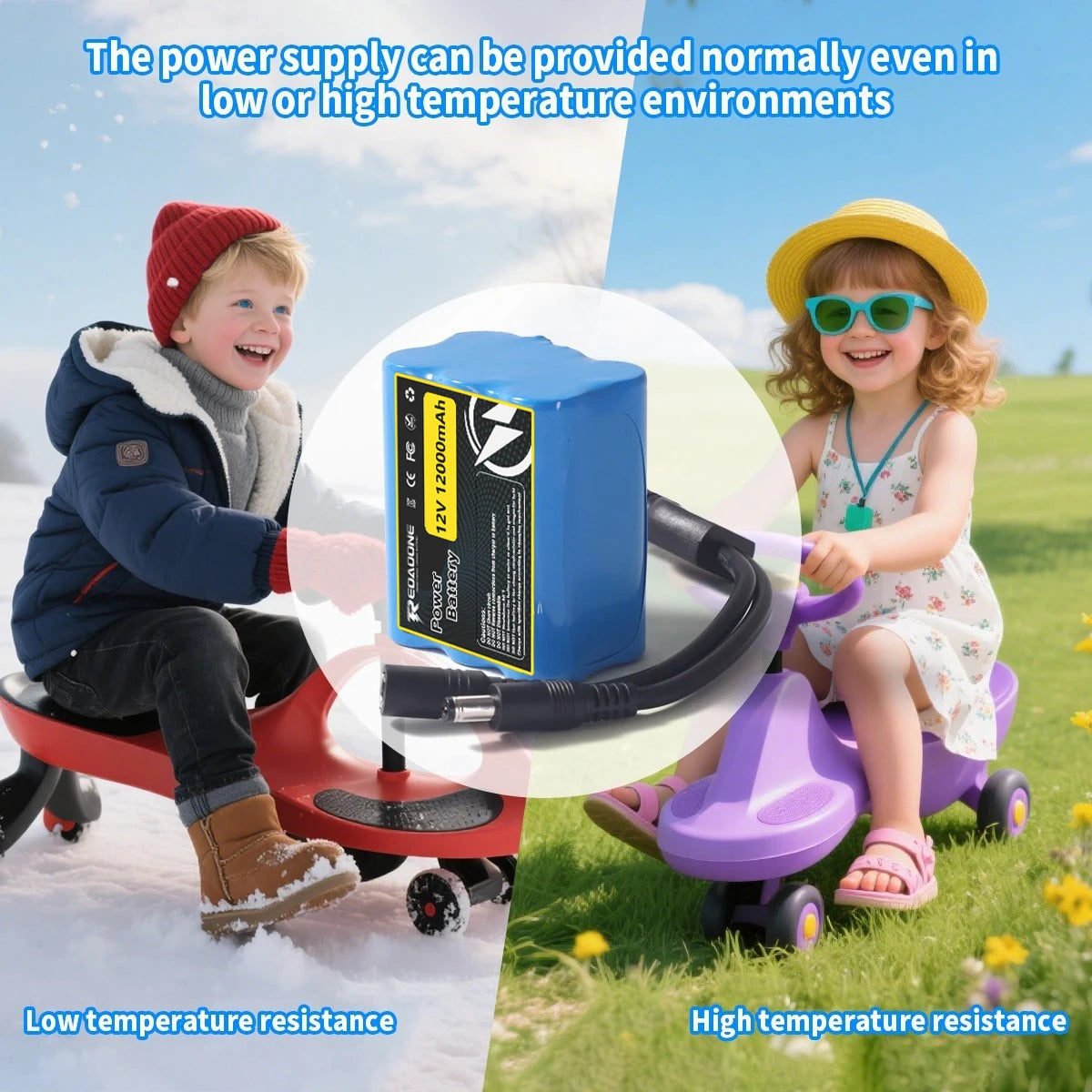 12V 12000mAh Rechargeable Lithium Ion Battery Pack 3S2P with BMS Protection for LED Strip Light Toy Car Security System