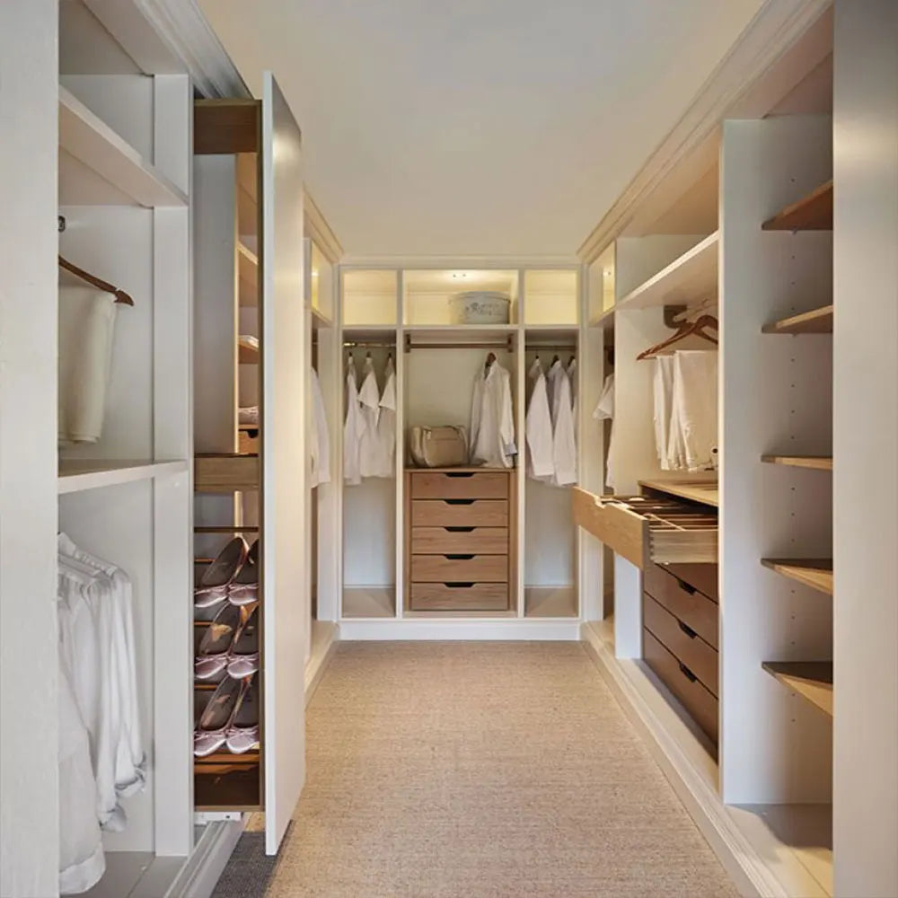 Open Cloakroom U Shape Wardrobe Luxury Modern Simple Minimalist Large Wardrobe Closet